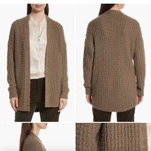 Vince Waffle Stitch Cardigan Sweater in Mud Size XS